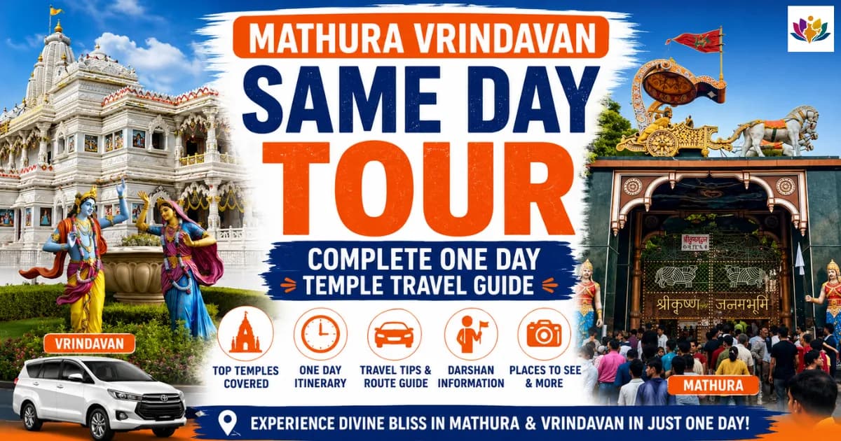 Mathura Vrindavan Same Day Tour: Complete One Day Temple Travel Guide — Mathura Vrindavan — Experience My India
