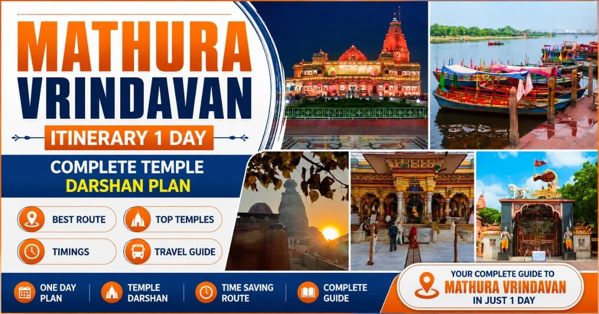 Mathura Vrindavan Itinerary 1 Day — Complete Temple Darshan Plan — Mathura Vrindavan — Experience My India