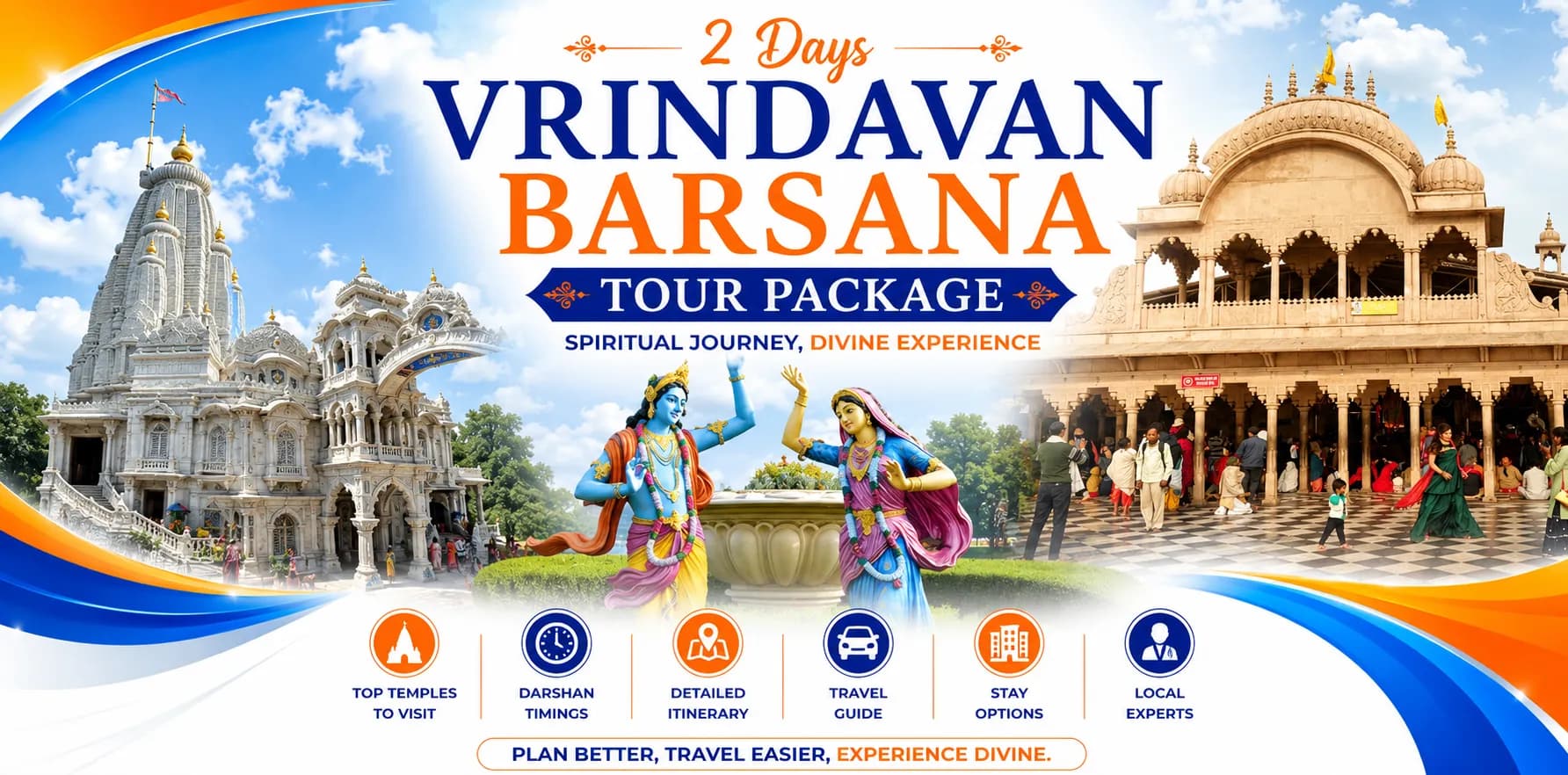 2 Days Vrindavan Barsana Tour Package
