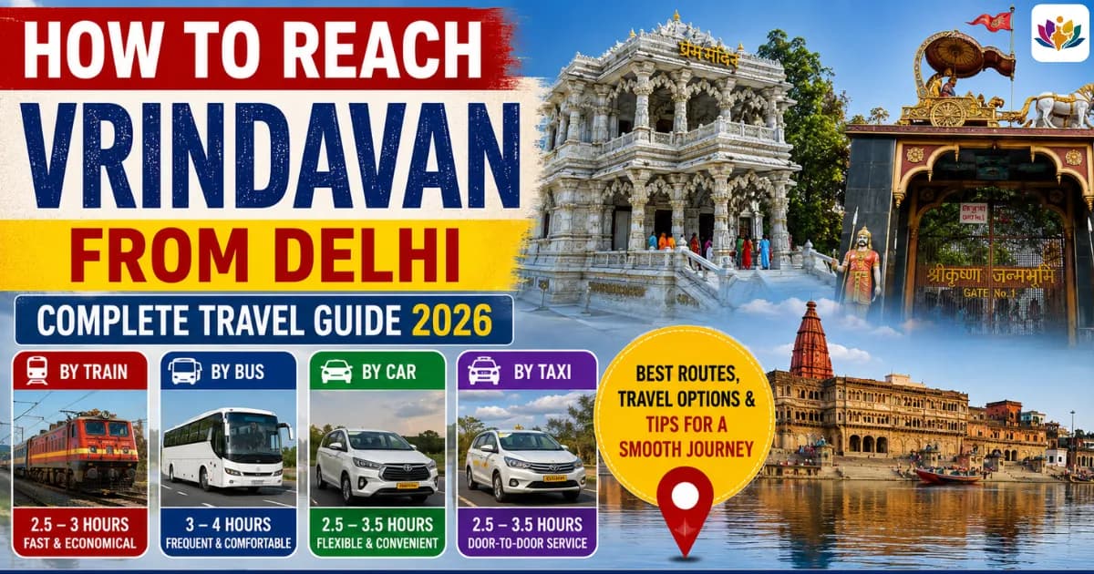 How to Reach Vrindavan from Delhi — Mathura Vrindavan — Experience My India