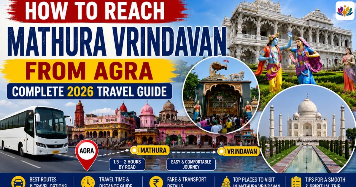 How to Reach Mathura Vrindavan from Agra Complete 2026 Travel Guide — Mathura Vrindavan — Experience My India